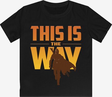 F4NT4STIC Shirt 'Star Wars The Mandalorian This Is The Way' in Black: front