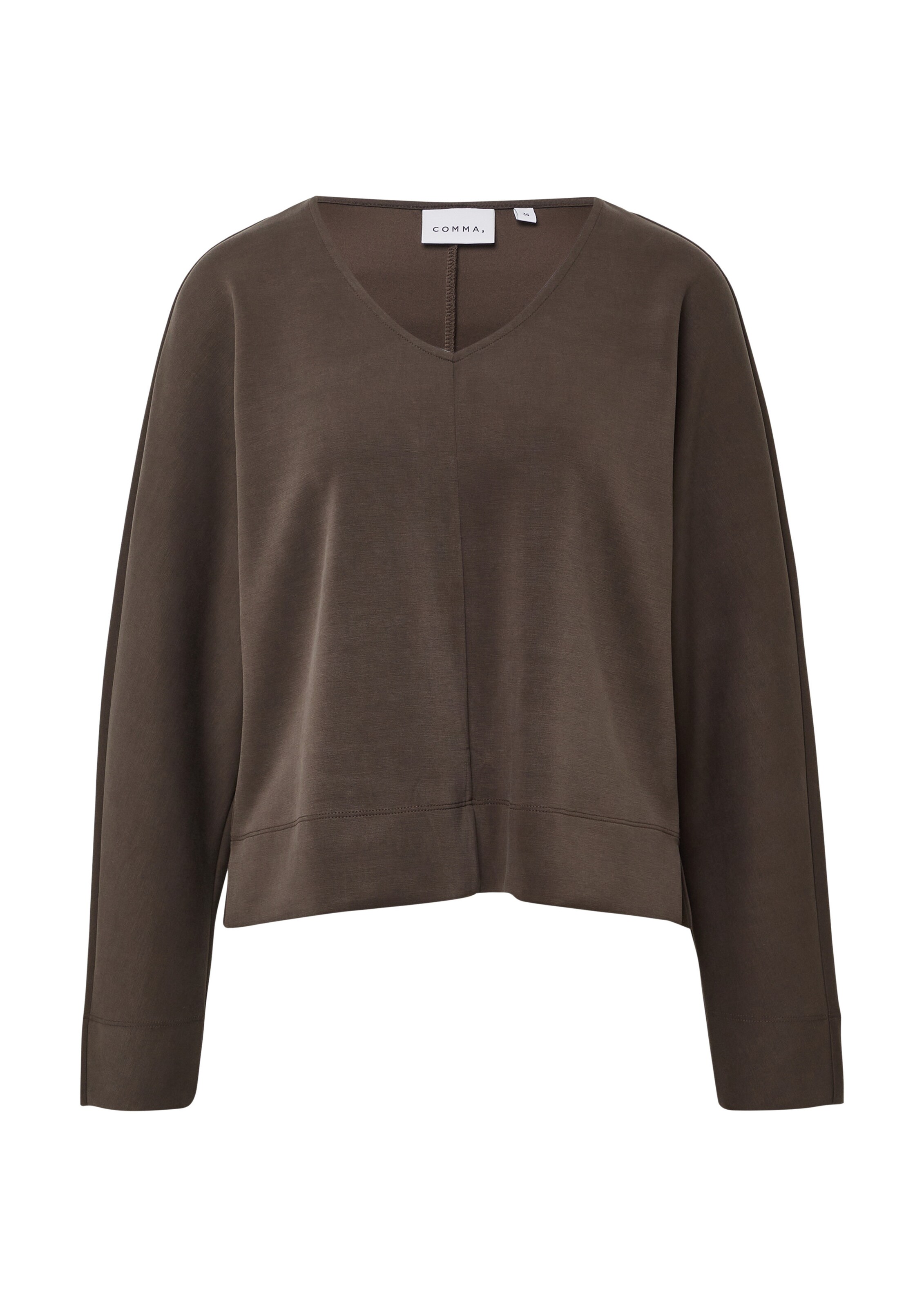 COMMA Sweatshirt in Brown: front