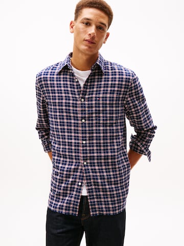 TOMMY HILFIGER Regular fit Overhemd in Blauw: voorkant