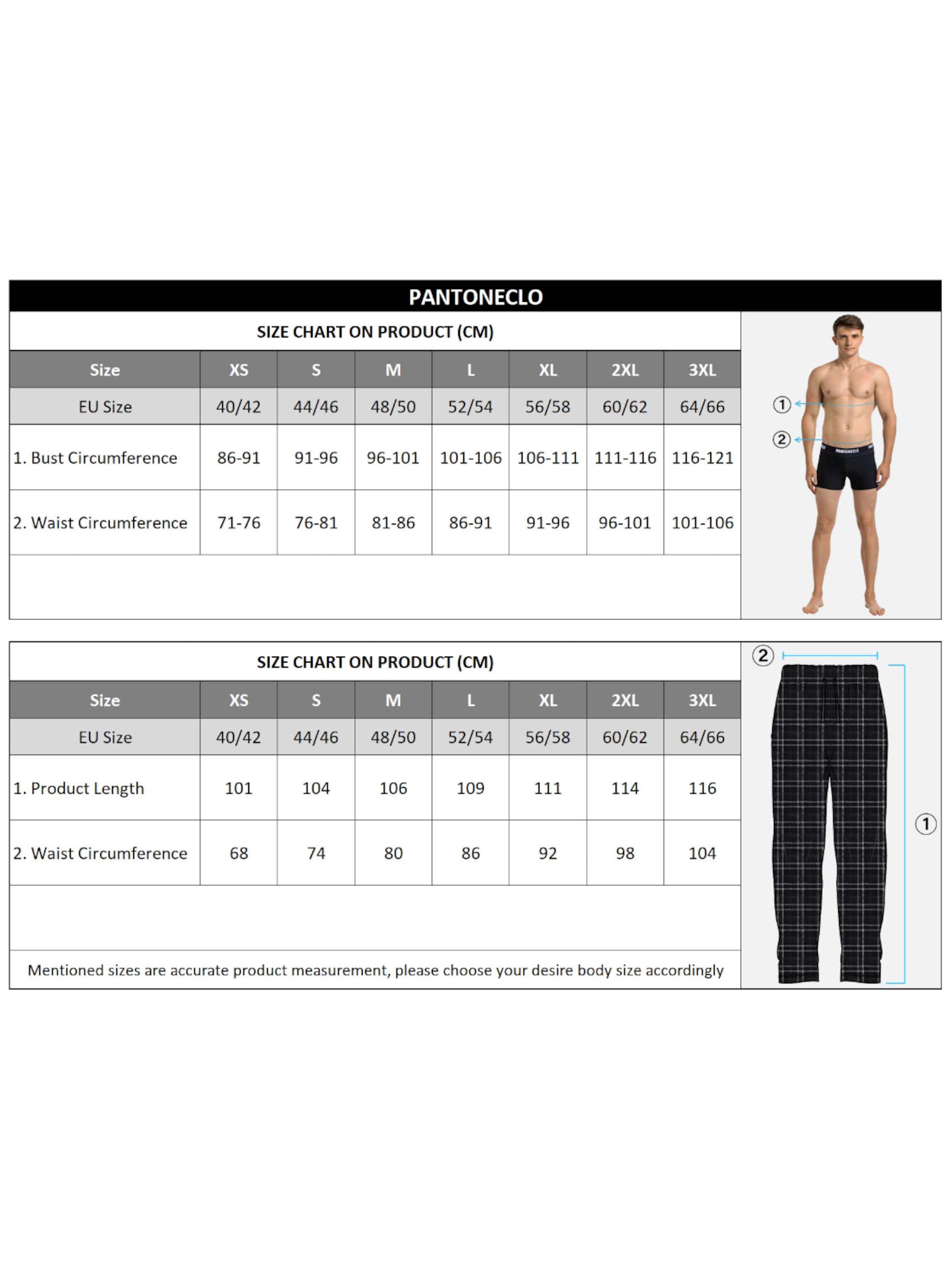 PANTONECLO Pyjamas lang 'Pantoneclo Men's Nightwear Long Pajama' i blå