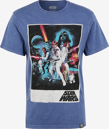 Recovered Shirt 'Star Wars Classic New Hope' in Blue: front