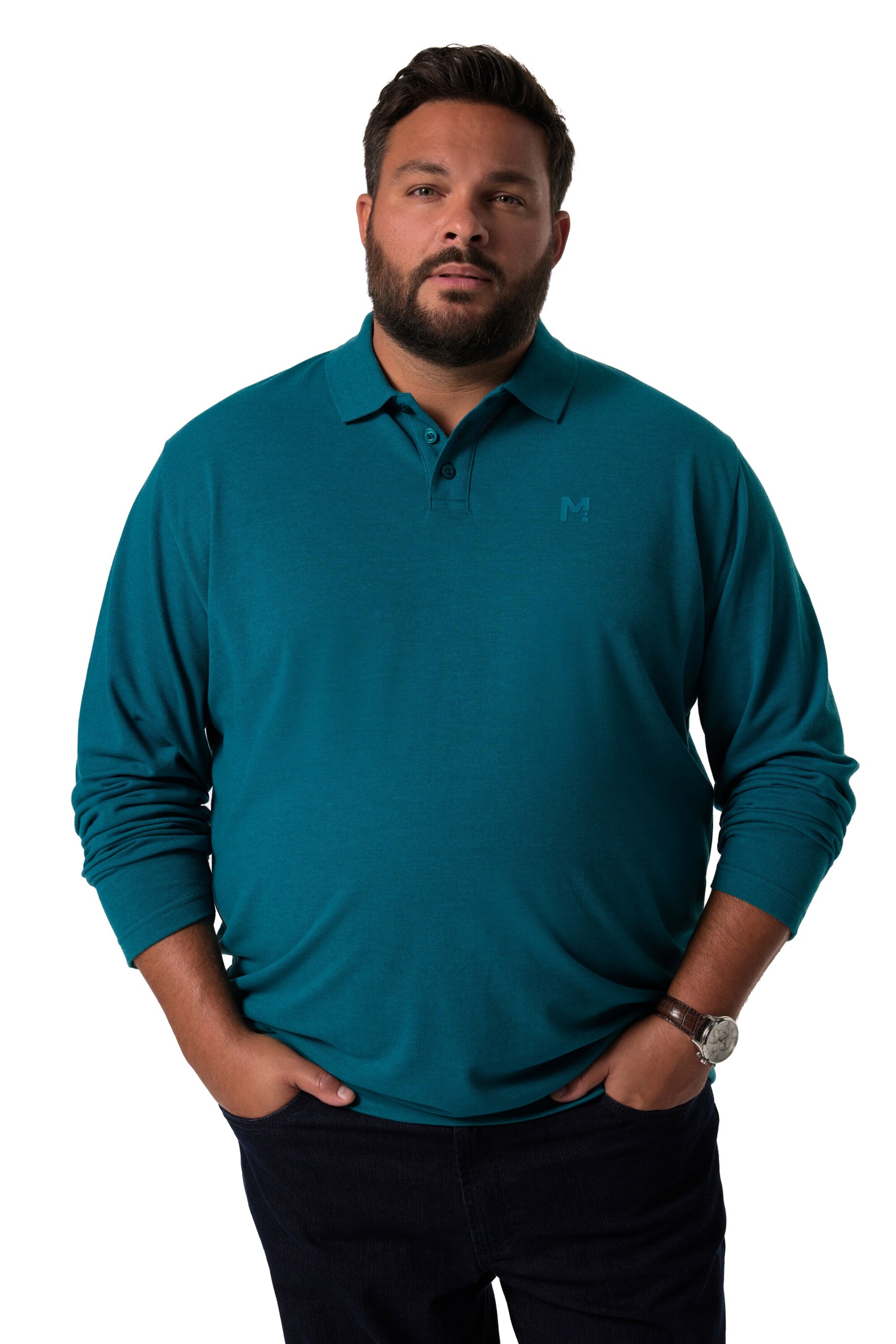 Men Plus Shirt in Blue: front