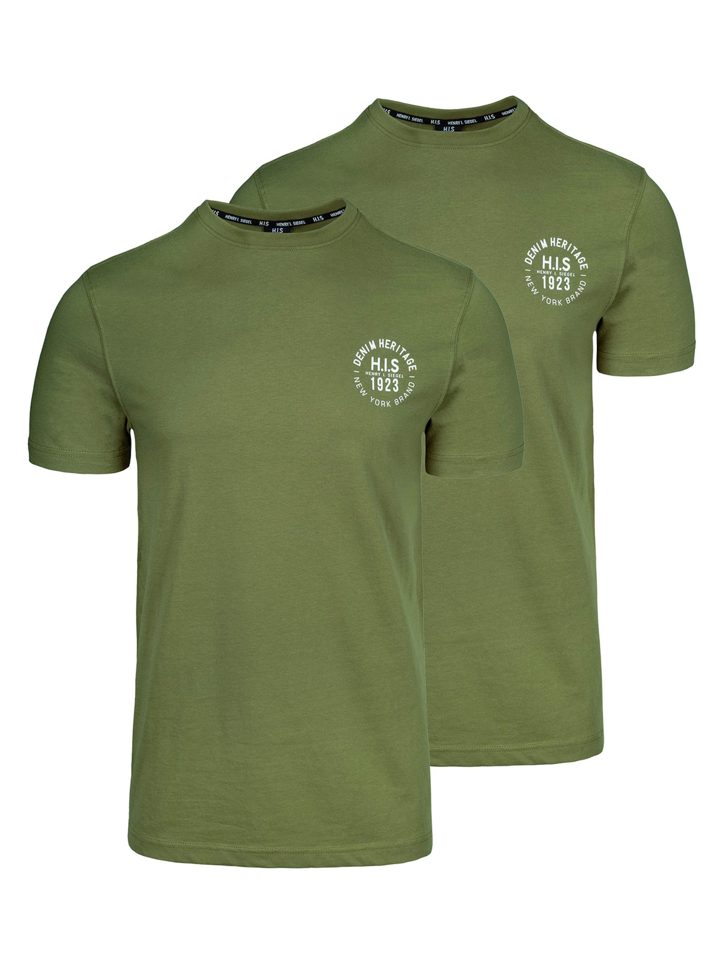 H.I.S Shirt &#x27;Denim Heritage 1923&#x27; in Green: front
