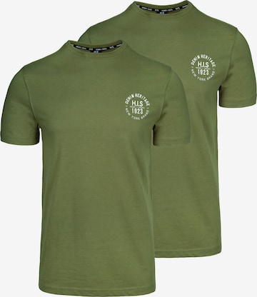 H.I.S Shirt 'Denim Heritage 1923' in Green: front
