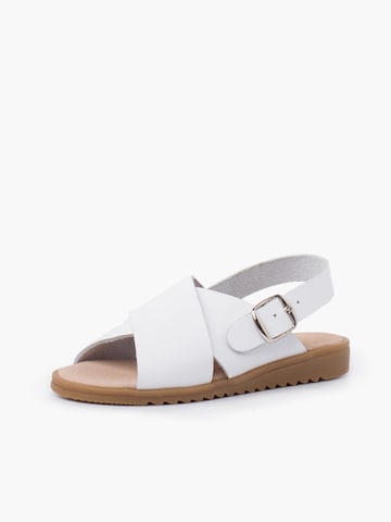 Sandales Pisamonas en blanc : devant