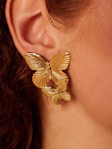 Boucles d'oreilles 'Basic' Lucardi en or : devant