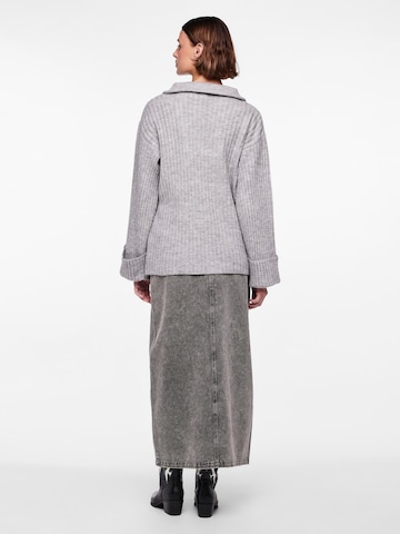 PIECES Knit Cardigan 'HASY' in Grey