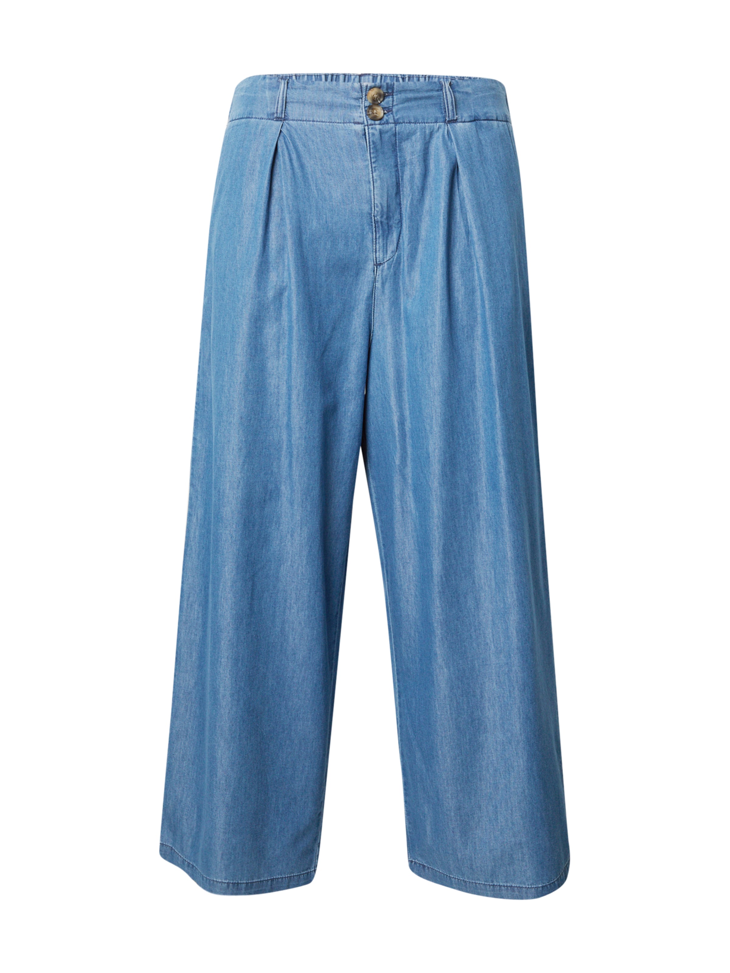 ONLY Carmakoma Wide leg Pleated Jeans 'CARBEA' in Blue: front