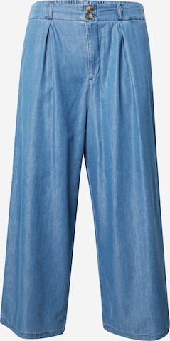 mėlyna ONLY Carmakoma Plačios klešnės Džinsai su kantu 'CARBEA': priekis