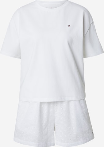 Tommy Hilfiger UnderwearKratke hlače za spavanje - bijela boja: prednji dio