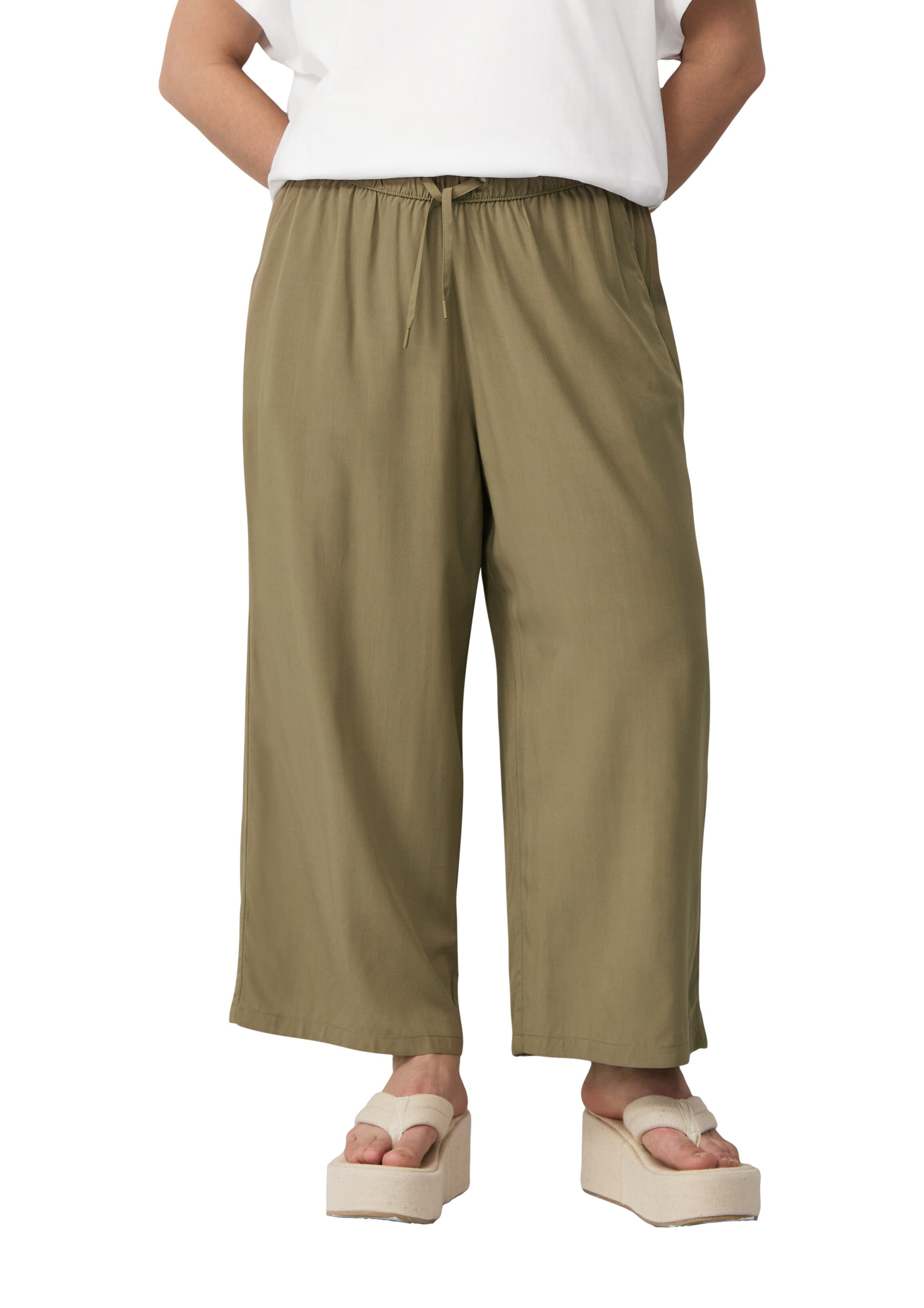 Wide Leg Pantalon QS en vert