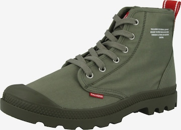 Palladium Lace-Up Boots in Green