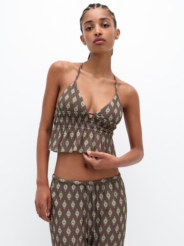 Pull&Bear Top in Bruin: voorkant