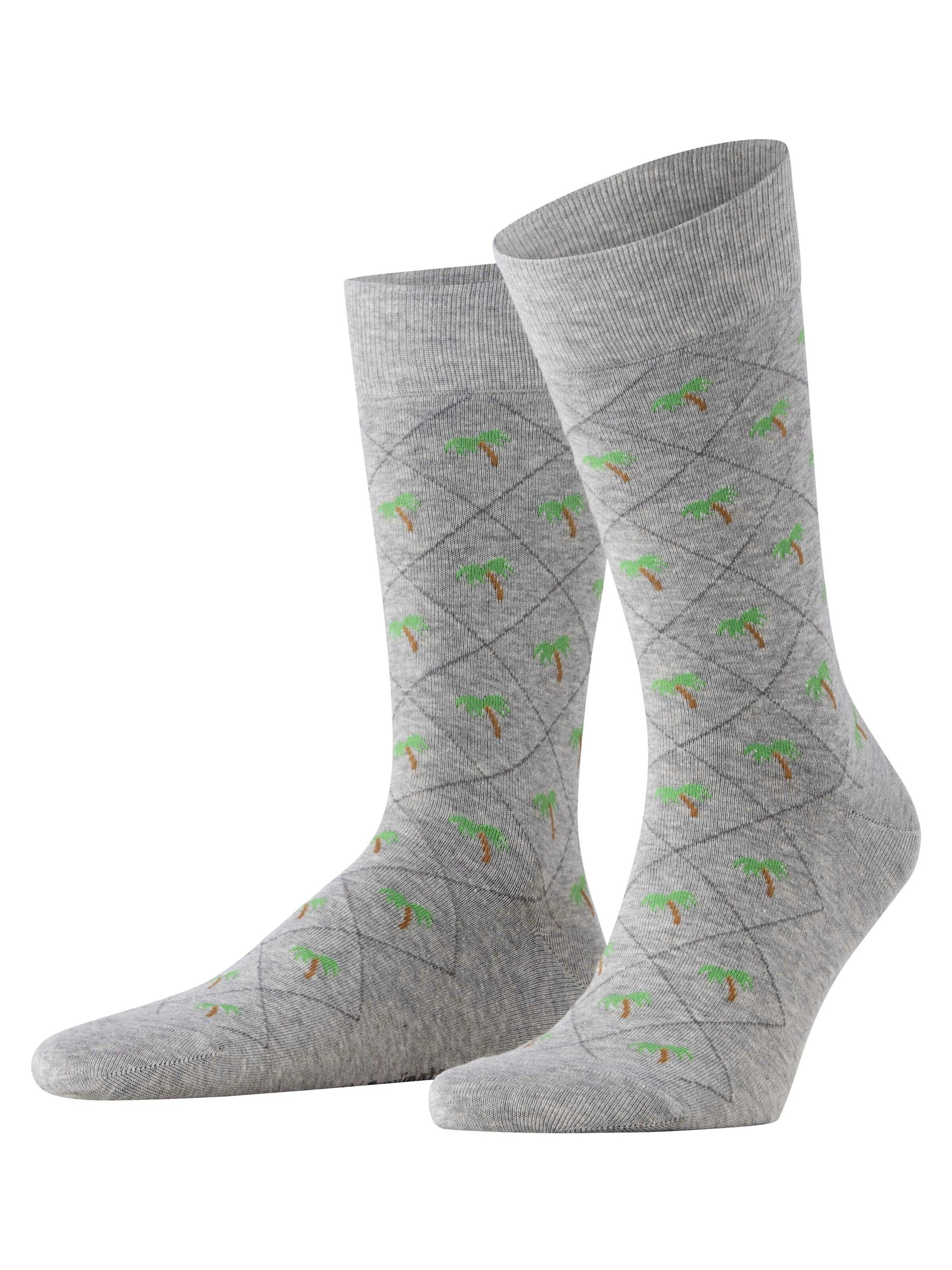 BURLINGTON Socken 'Palm Tree'‌‌‌‌‌ in Grau: Vorderseite