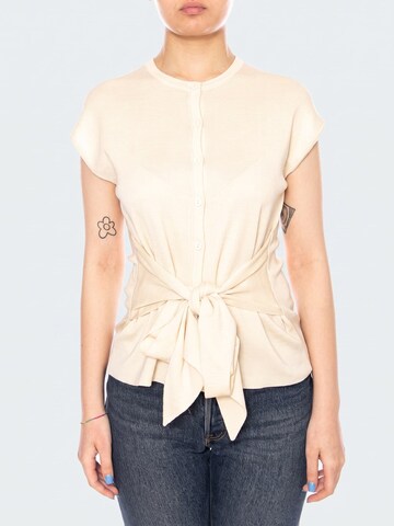 wild pony Cardigan 'ECRU WHITE KNIT CARDIGAN' i beige