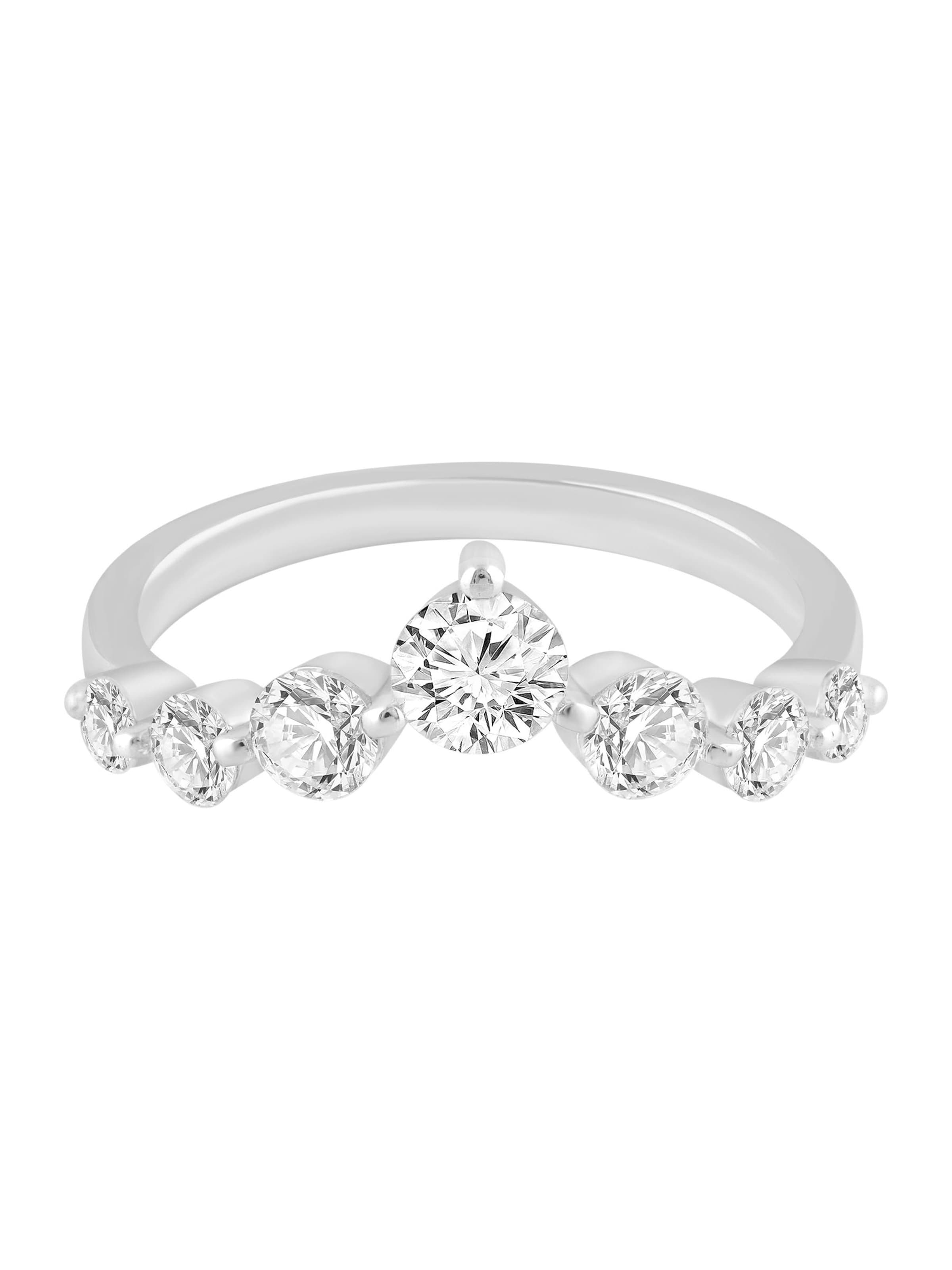 ETHISHER DIAMANTEN Ring in Silver: front