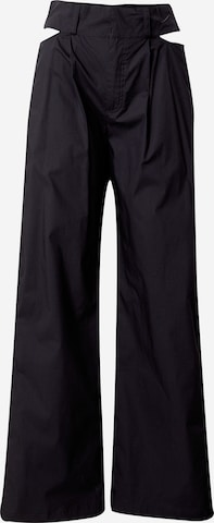 Wide leg Pantaloni con pieghe di Nike Sportswear in nero: frontale