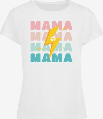 Merchcode Shirt 'Mothers Day - Mama' in Wit: voorkant