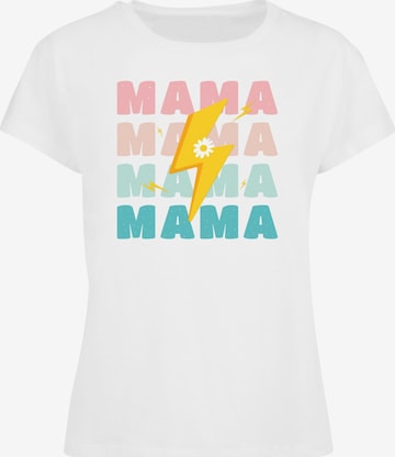 Merchcode Shirt 'Mothers Day - Mama' in Weiß: predná strana