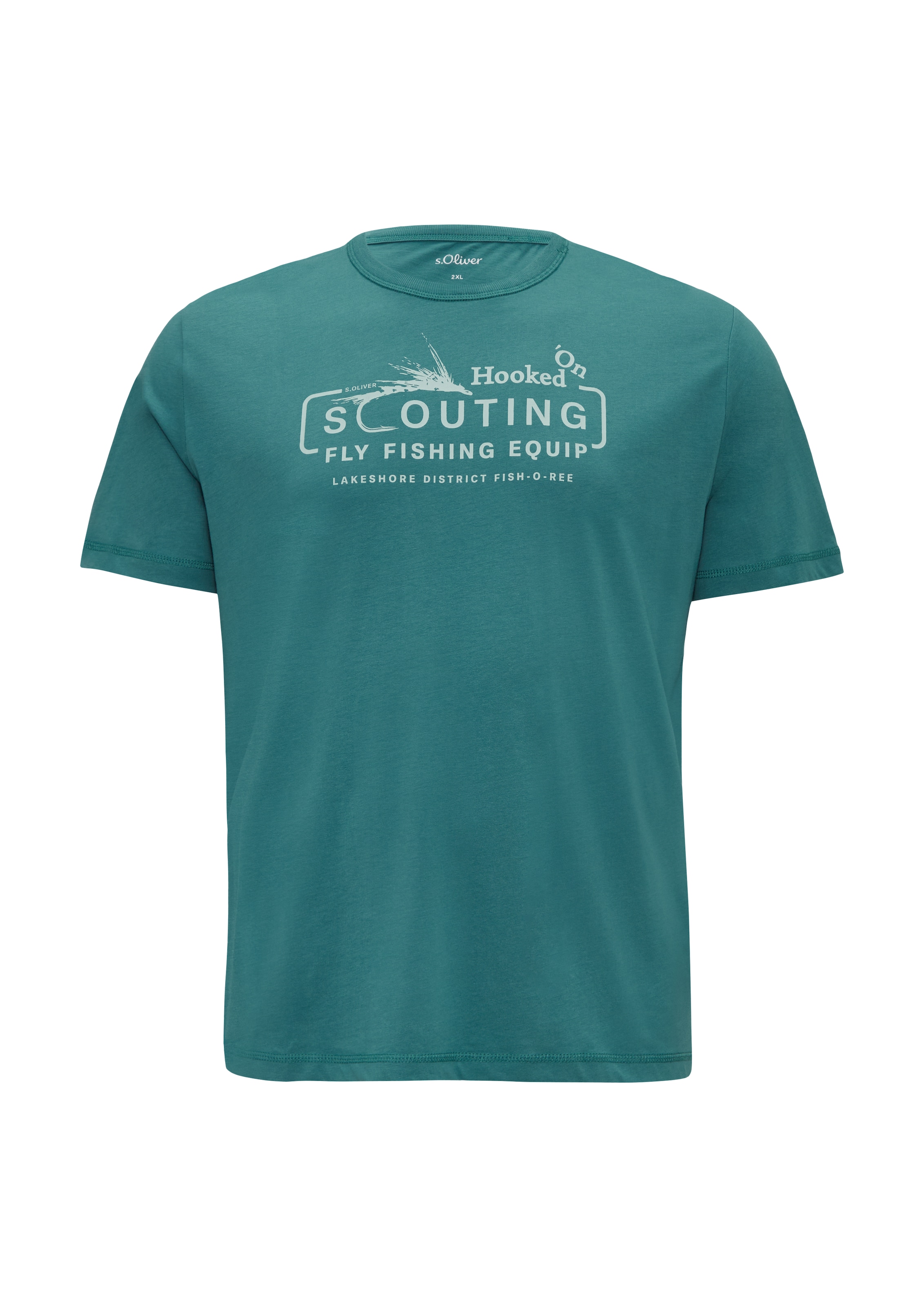 s.Oliver Men Big Sizes T-Shirt in Grün: Vorderseite