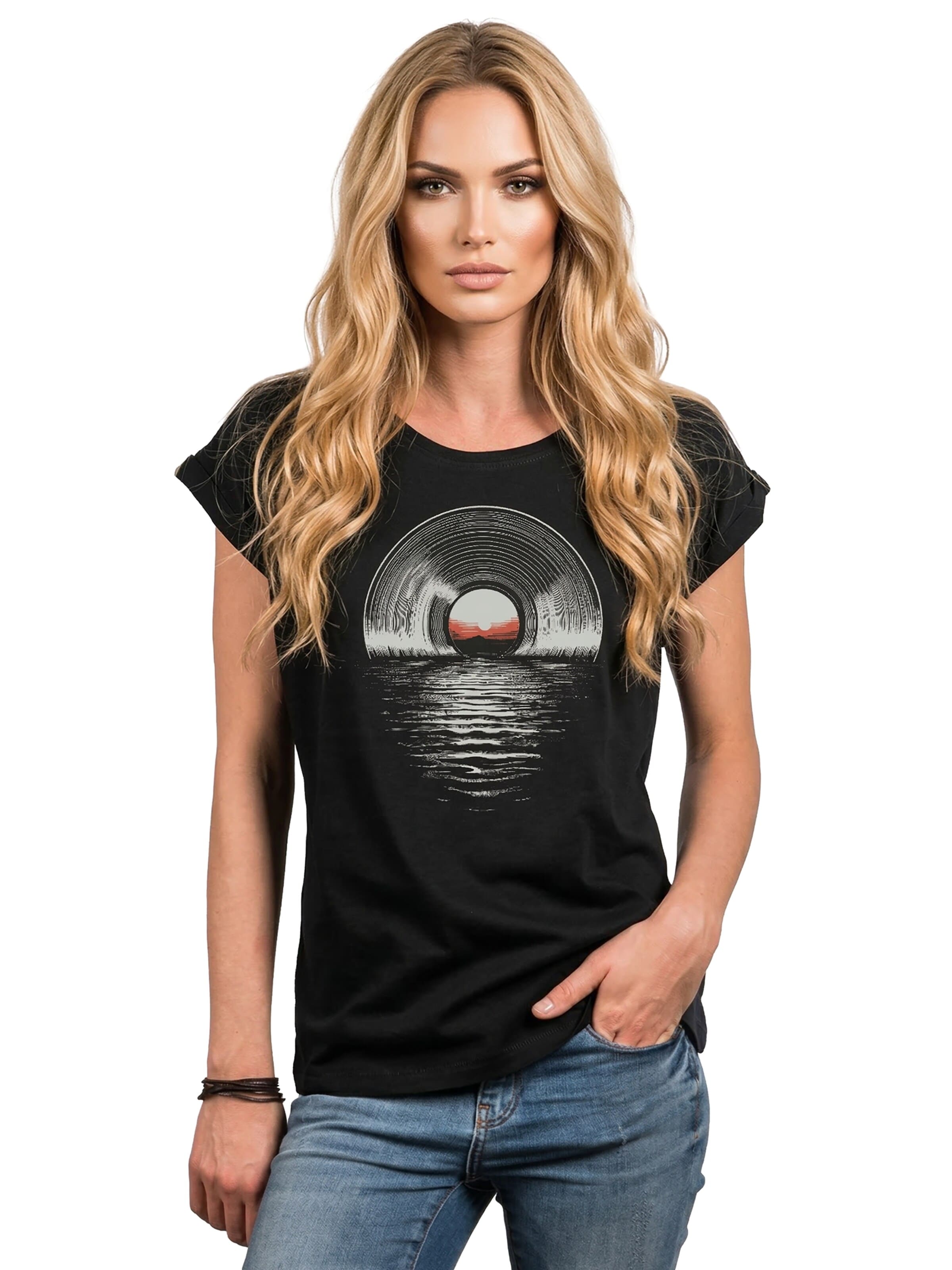 MAKAYA Shirt 'Sea Record' in Black: front