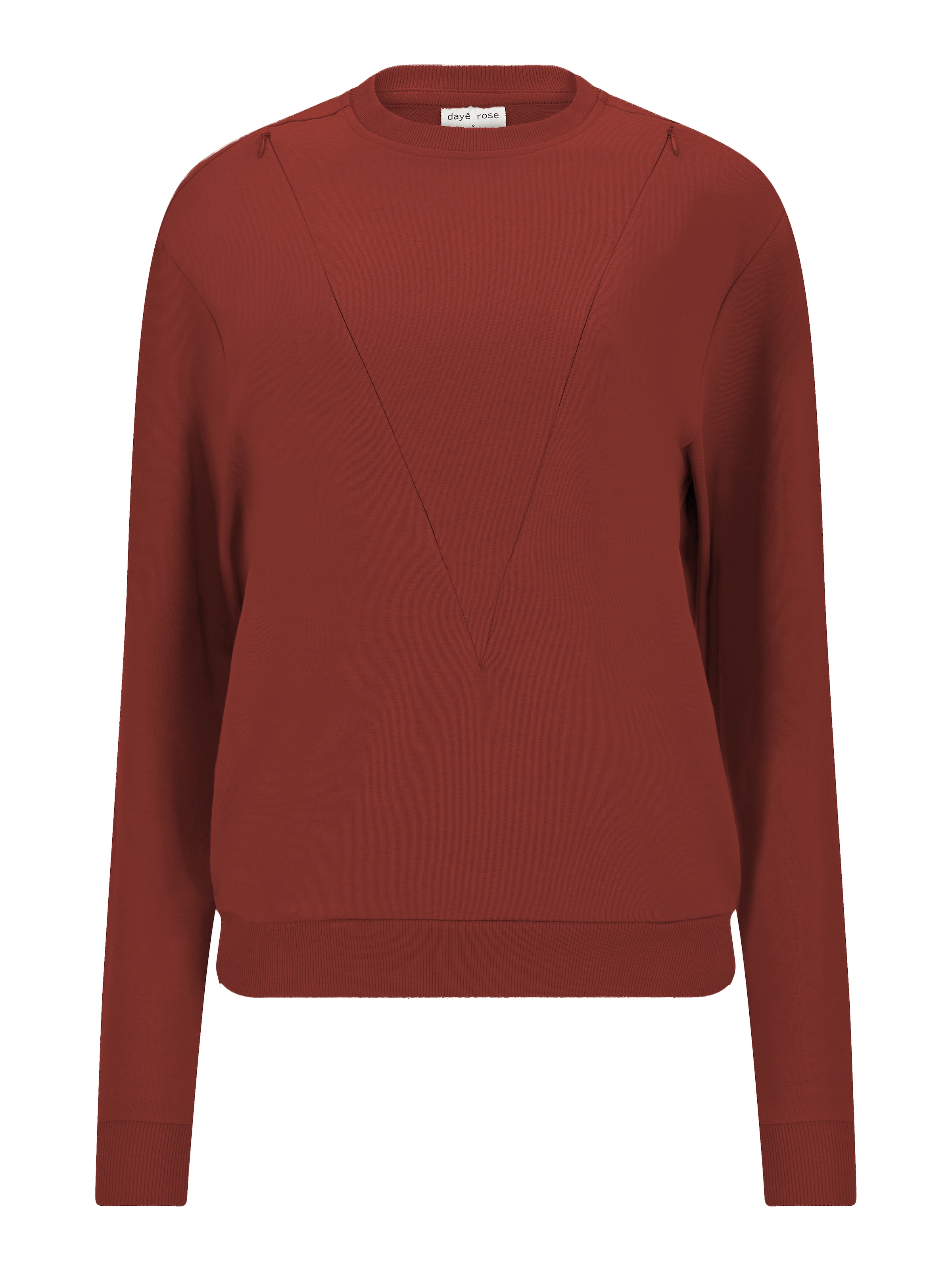 dayê rose Sweatshirt 'Azalea'‌‌‌ in Rot: Vorderseite