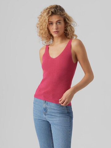 VERO MODA Gebreide top 'NEW LEX' in Roze: voorkant