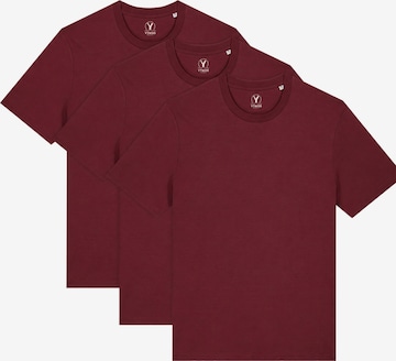 YTWOO Shirt '3er Pack Basic T-Shirt' in Rot: Vorderseite