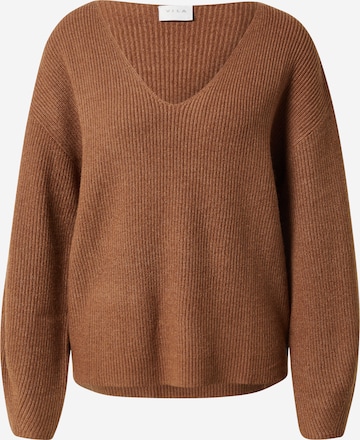 VILA Sweater in Brown: front