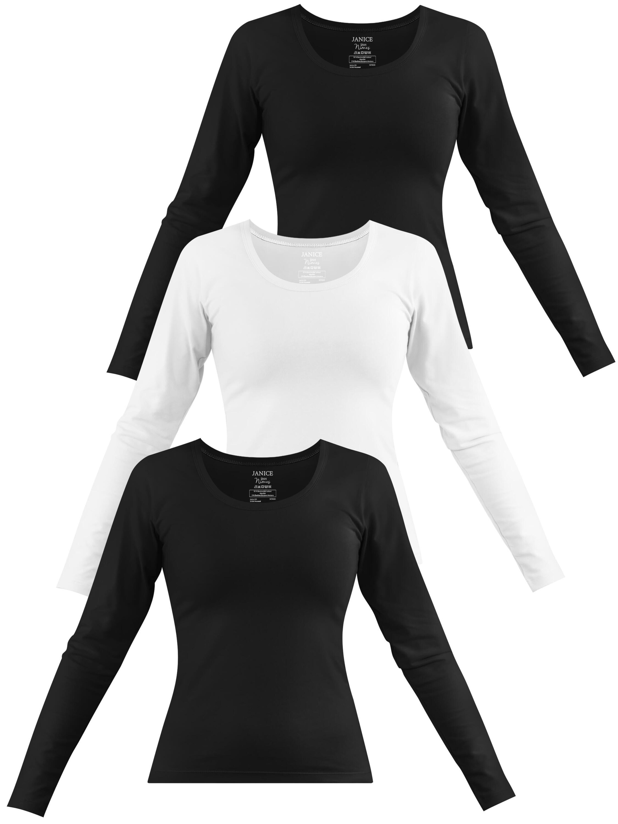 T-shirt 'Nimes' Janice en noir : devant