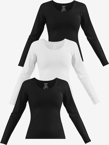 Janice Shirt 'Nimes' in Schwarz: Vorderseite