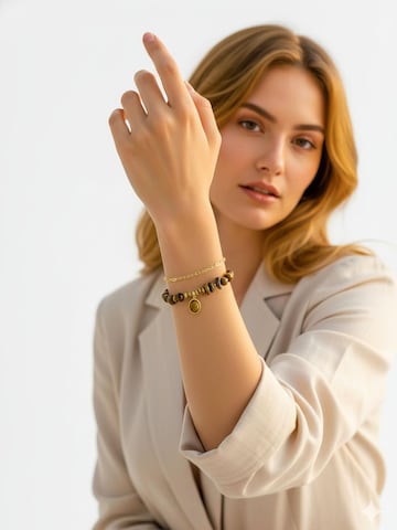 Nemomatheo Bracelet 'Stein und Glanz' in Brown