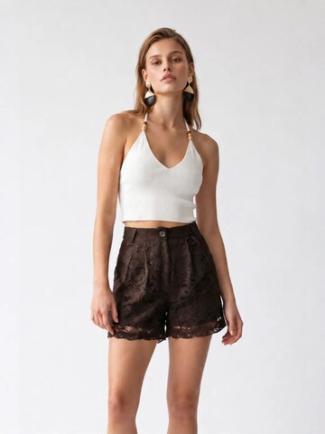 MixRay Wide leg Trousers in Brown: front