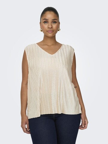 Top 'TRIBALT' di ONLY Carmakoma in beige: frontale