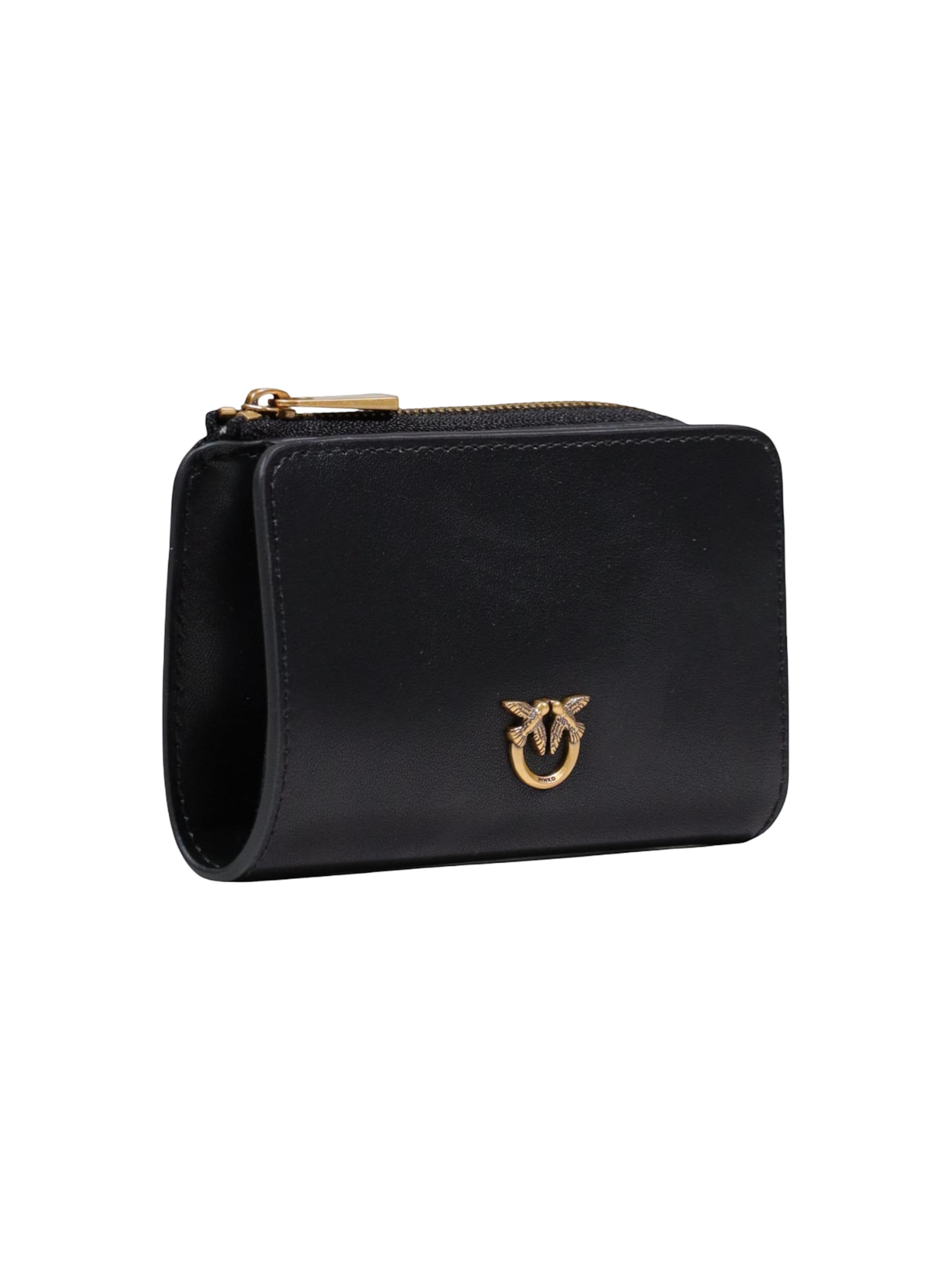 PINKO - Cartera 'MINI WALLET VITELLO SETA 106206 A0F1' en negro