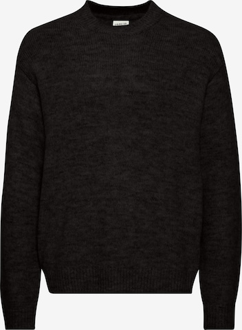 !Solid Sweater 'Hamdani' in Black: front