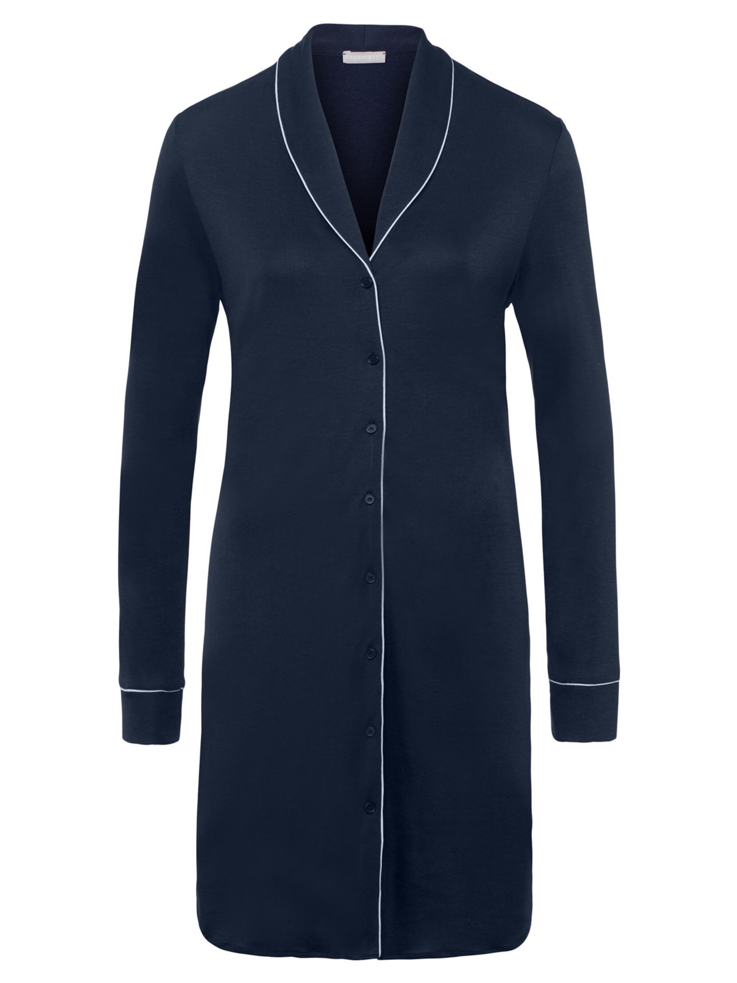 Hanro Nightgown 'Natural Comfort' in Blue: front