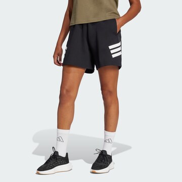 ADIDAS SPORTSWEAR Loose fit Sports trousers 'Future Icons' in Black: front