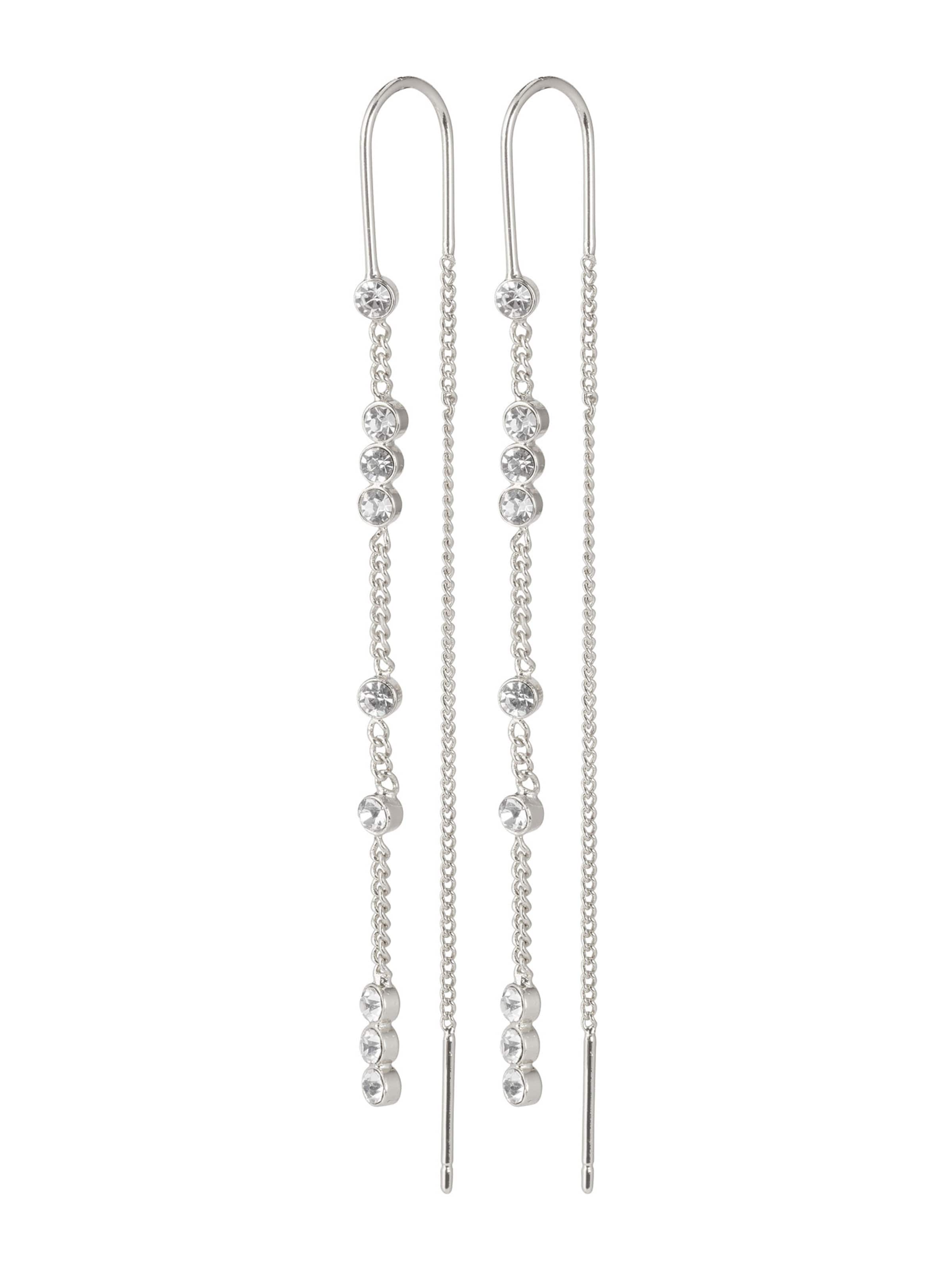 Pilgrim Kõrvarõngas 'Kamari', värv Hõbe: eest vaates