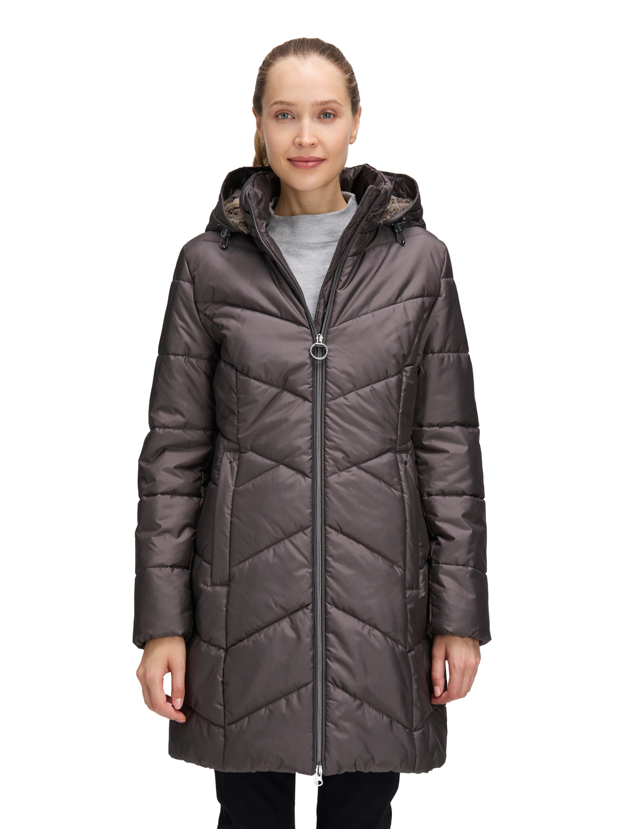 Betty Barclay Winter Jacket in Brown: front