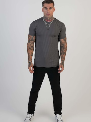 SikSilk Shirt 'Muscle Fit T-Shirt' in Brown