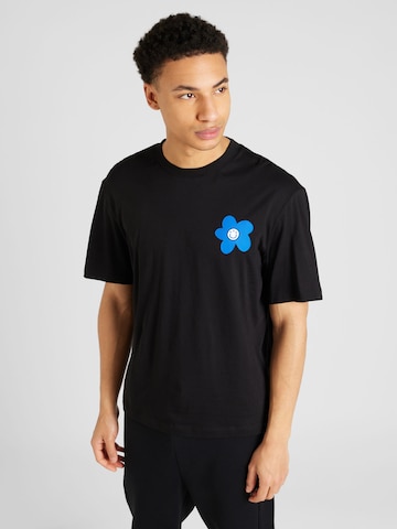 HUGO Blue Koszulka 'Noretto' w kolorze czarny: przód