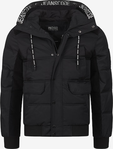 INDICODE JEANS Winter Jacket 'INJakobe' in Black: front