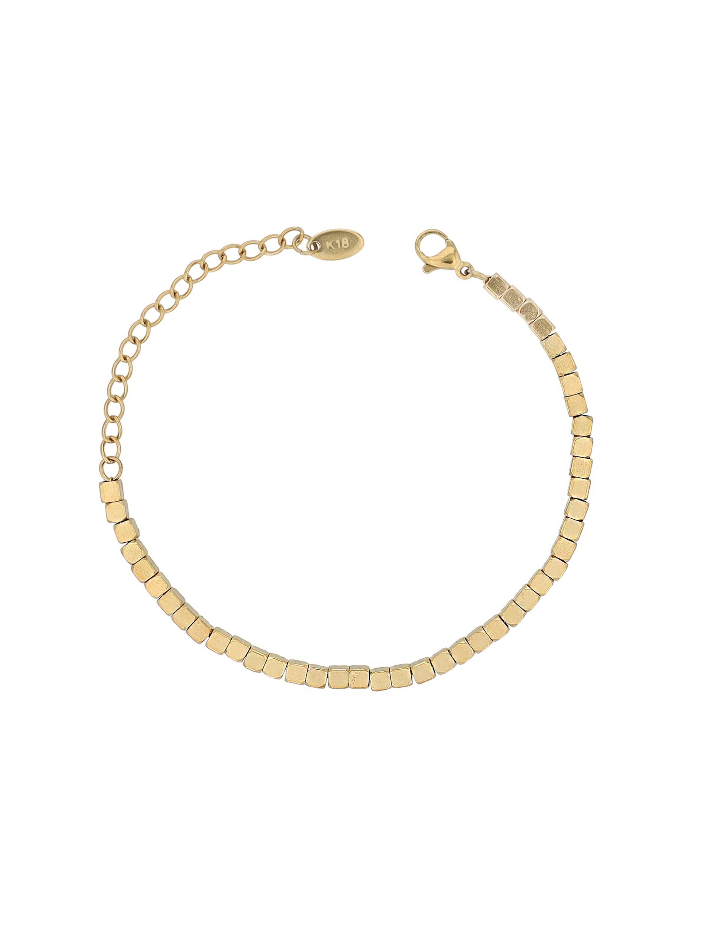 Akzent Bracelet 'Cube, langlebig' in Gold