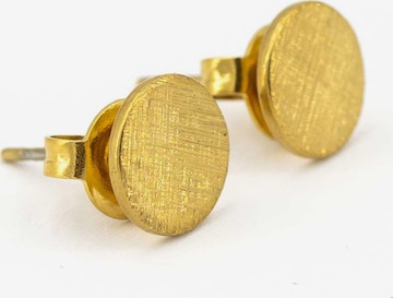 Sergio Engel Ohrringe 'Pura Ohrring 08 Minimalistische Edelstahlstecker in 3 Farben mit gekratzter Oberfläche' in Gold: Vorderseite