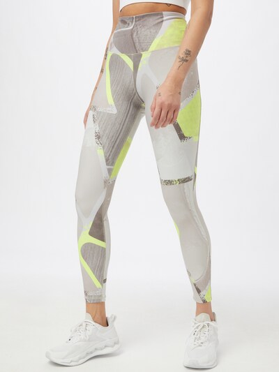 REEBOK Sportovní kalhoty - svítivě žlutá / šedobéžová / režná / tmavě šedá, Model/ka
