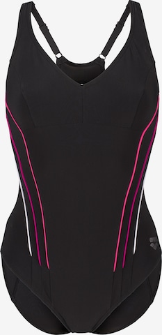 ARENA Bustier Badeanzug 'BODYLIFT MARINA C-CUP' in Schwarz: predná strana