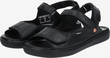 Softinos Strap Sandals in Black