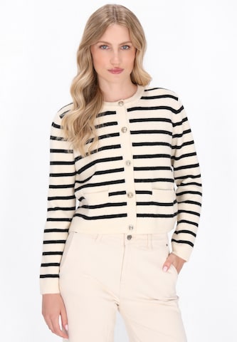 DreiMaster Maritim Strickjacke in Weiß: Vorderseite