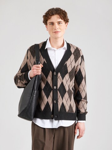 Only & Sons Вязаная кофта 'ONSALLAN' в Черный: спереди